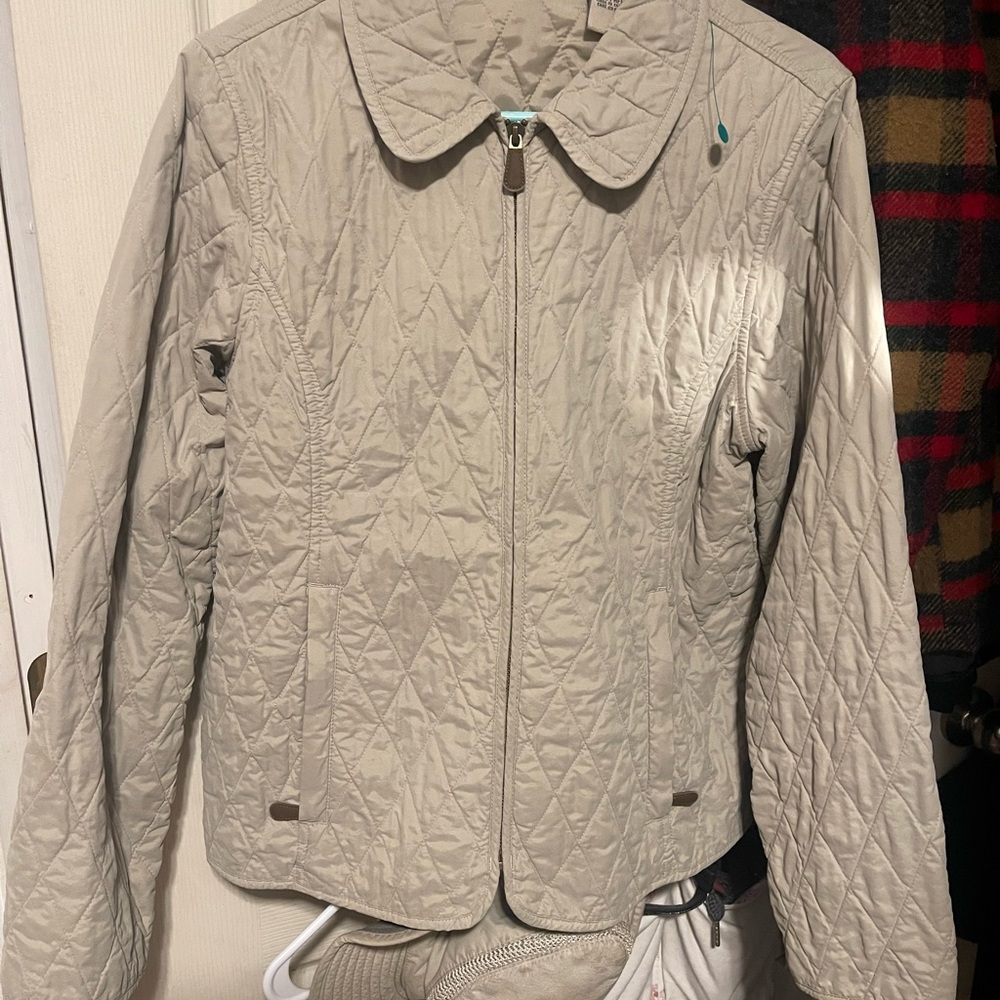 L.L. Bean Women's Quilted Utility Jacket - Beige